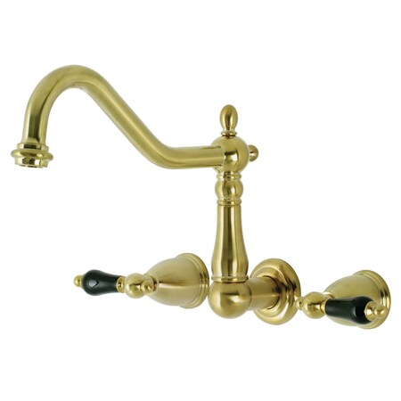 Kingston Brass KS1027PKL Wall Mount Roman Tub Faucet, Brushed Brass KS1027PKL